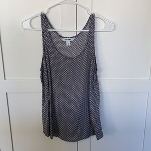Old Navy black and white floral tank top